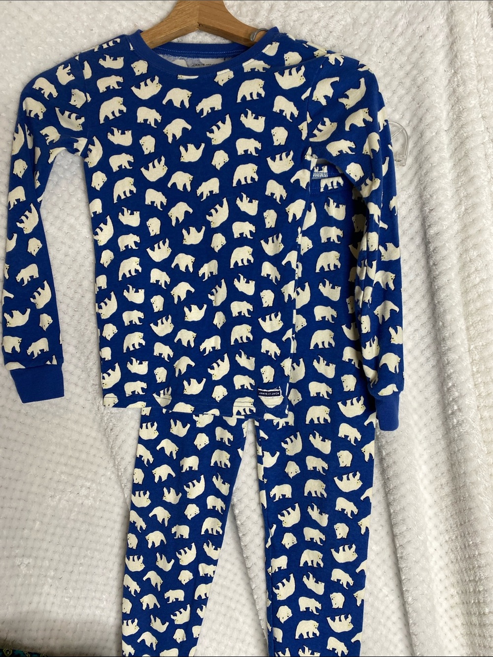 Janie and Jack Royal Blue Polar Bear Pajama Set